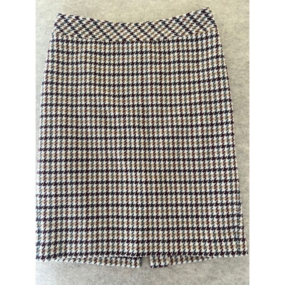 Talbot Petites Fall Colors Tweed Houndstooth Skirt Size 6P